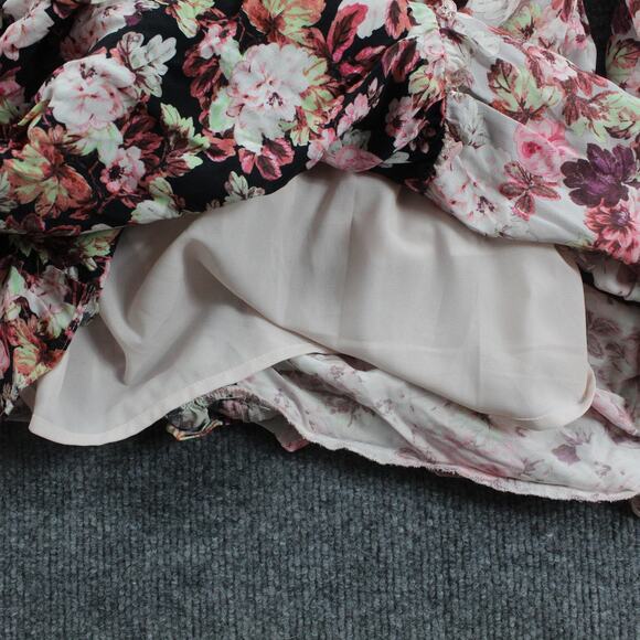 For Love and Lemons Dress Large Houston Ruched Floral Print Mini Cottagecore - Picture 9 of 14